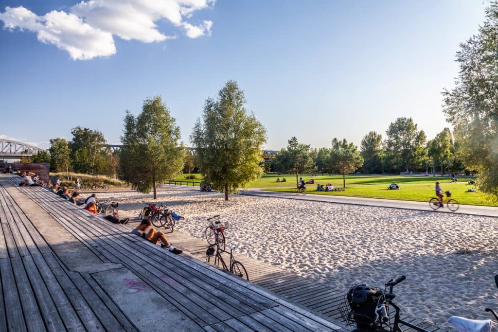 View of am gleisdreieck park in berlin